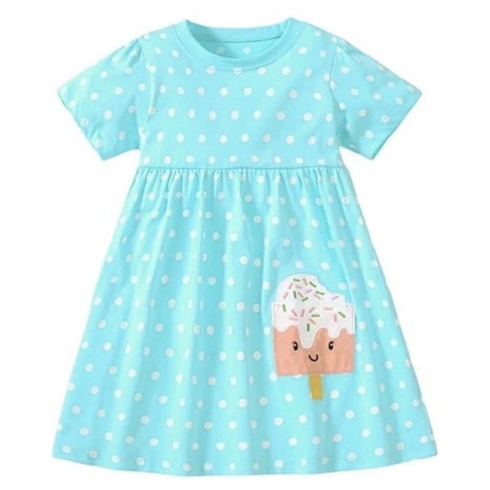 Los Angeles Boutique Summer Sundress Swing Dress Polka Dot Popsicle Sprinkles 6